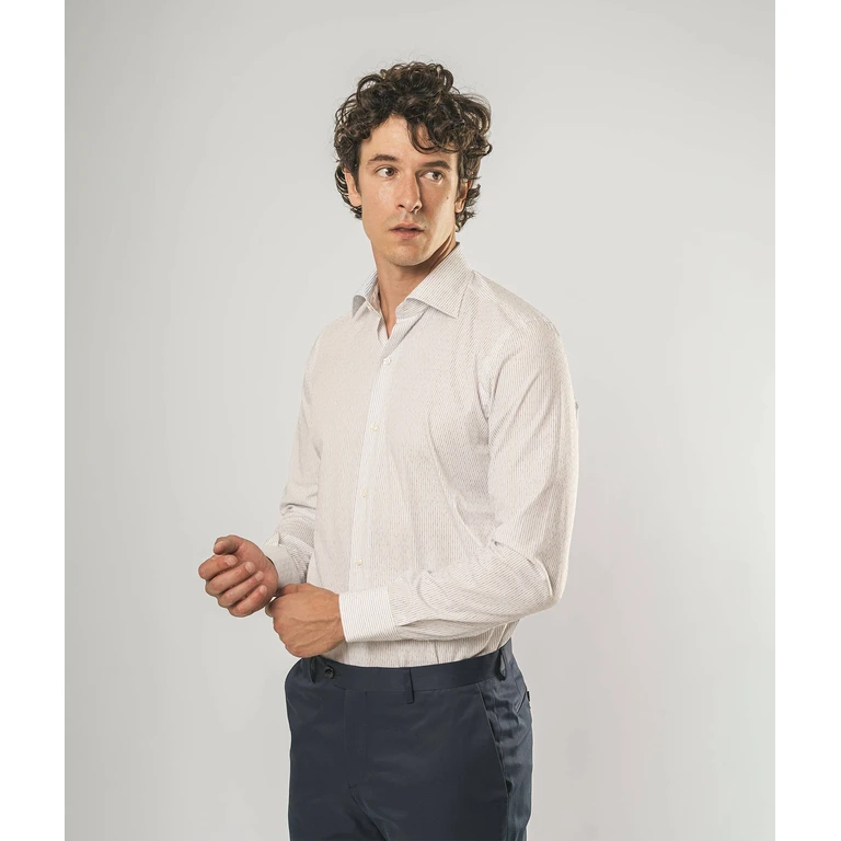 Larusmiani Casual Cotton Shirt Salamanca White Hand Made - Men