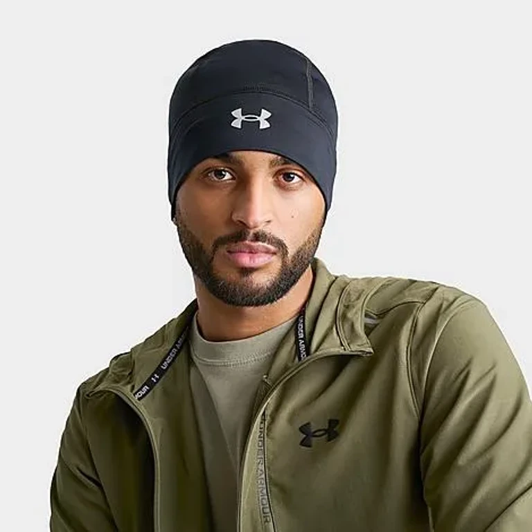 Under Armour Velociti Storm Beanie Hat in Black/Reflective