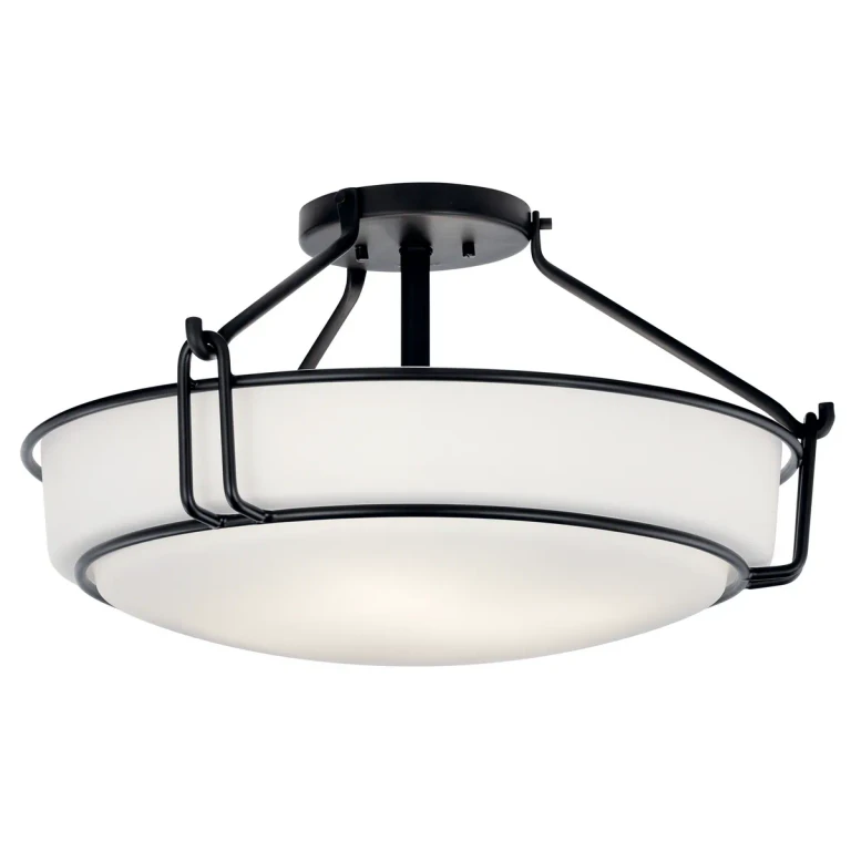 Alkire 4-Light 22" Ceiling Light in Black