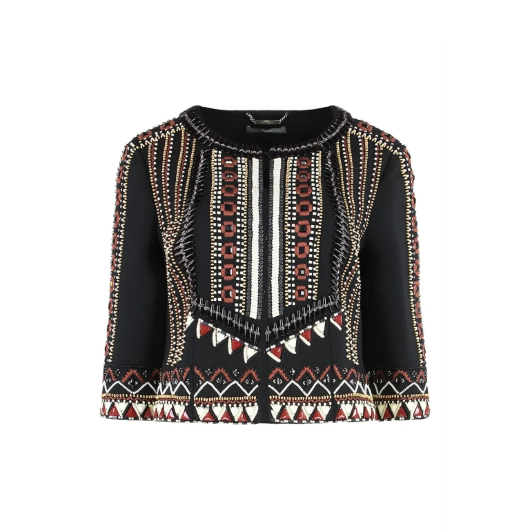 Alberta Ferretti Short Jacket With Embroidery