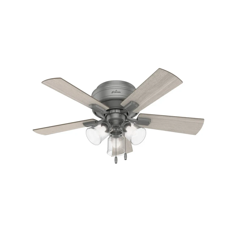 Matte Silver 42"Ceiling Fan from the Crestfield Collection
