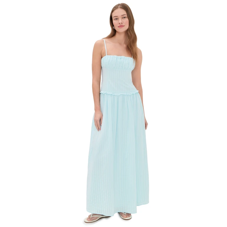 Seven Wonders Keily Square Neck Maxi Dress Blue M
