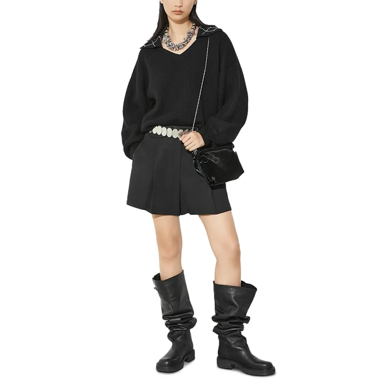 Max & Co. Fisherman Ribbed Knit Sweater