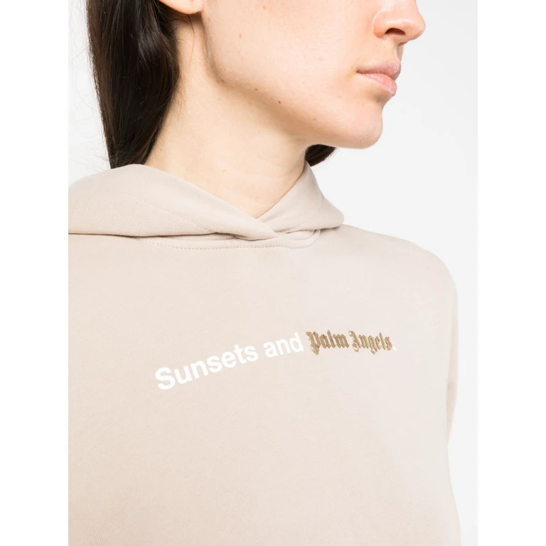 Palm Angels Sweaters Beige Cotton - Women