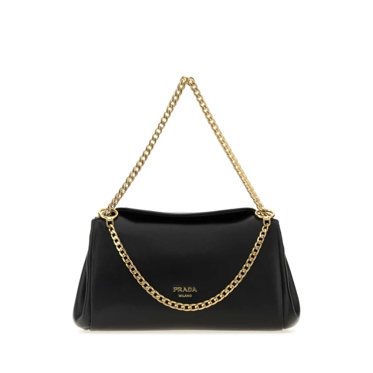 Black Nappa Leather Small Prada Tumulte Handbag