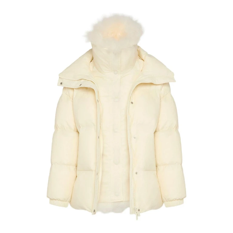 Yves Salomon Blouson Rembourré - Vert Foncé