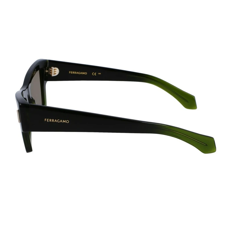 Salvatore Ferragamo SF2006S 316 Verde Scuro Sfumato Acetate Occhiali Da Sole - Women