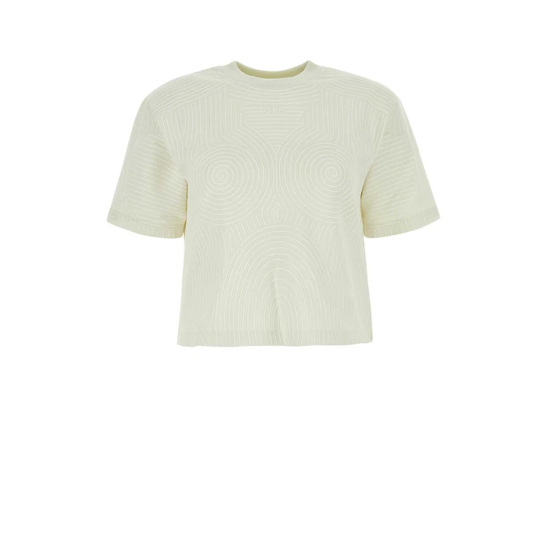 Off-White Ivory Cotton Oversize T-Shirt Whtwht Exterior - Women