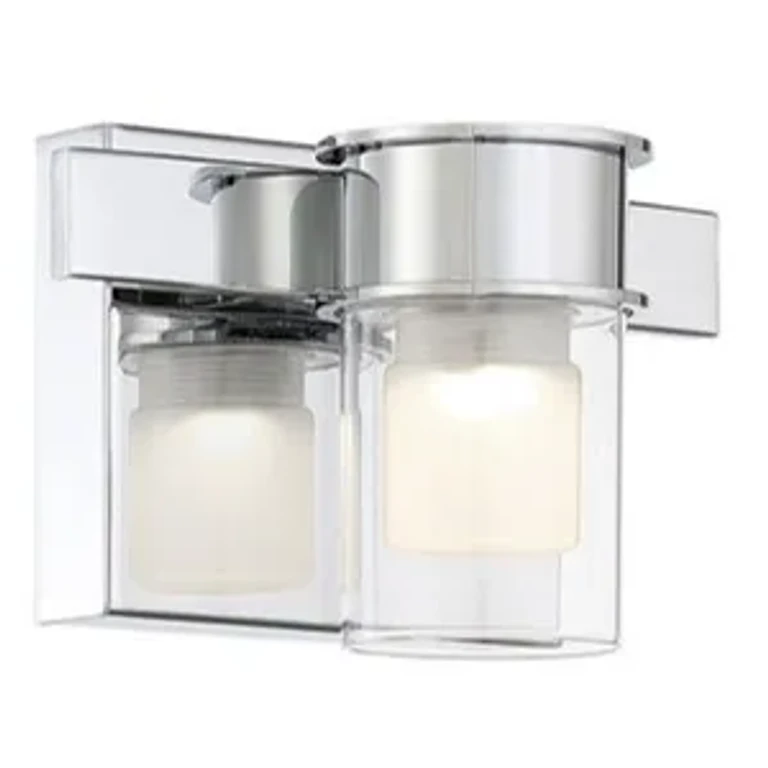Chrome LED Bathroom Vanity Light from the Herald Square Collection