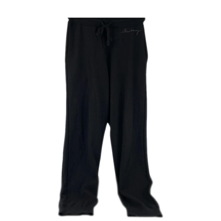 Burberry Cashmere-Blend Logo Embroidered Track Pants