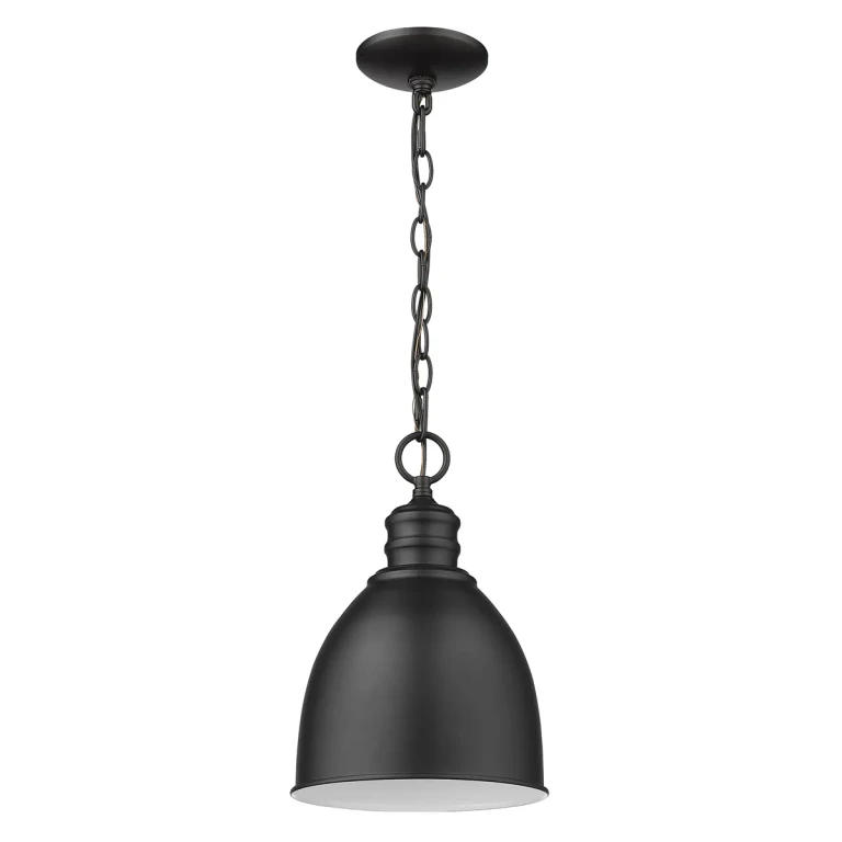 Matte Black One Light Pendant from the Colby Collection