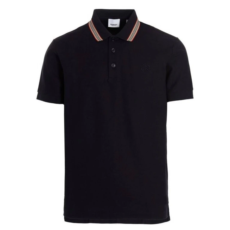 Burberry Icon Stripe Collar Short Sleeve Polo Shirt