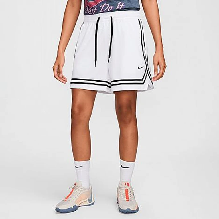 Nike Women's Crossover Dri-FIT 5" Basketball Shorts in White/Black Size: XS