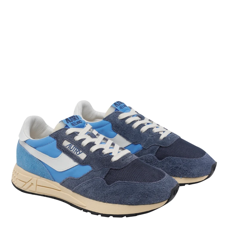 Autry Army Green Fabric And Suede Reelwind Sneakers