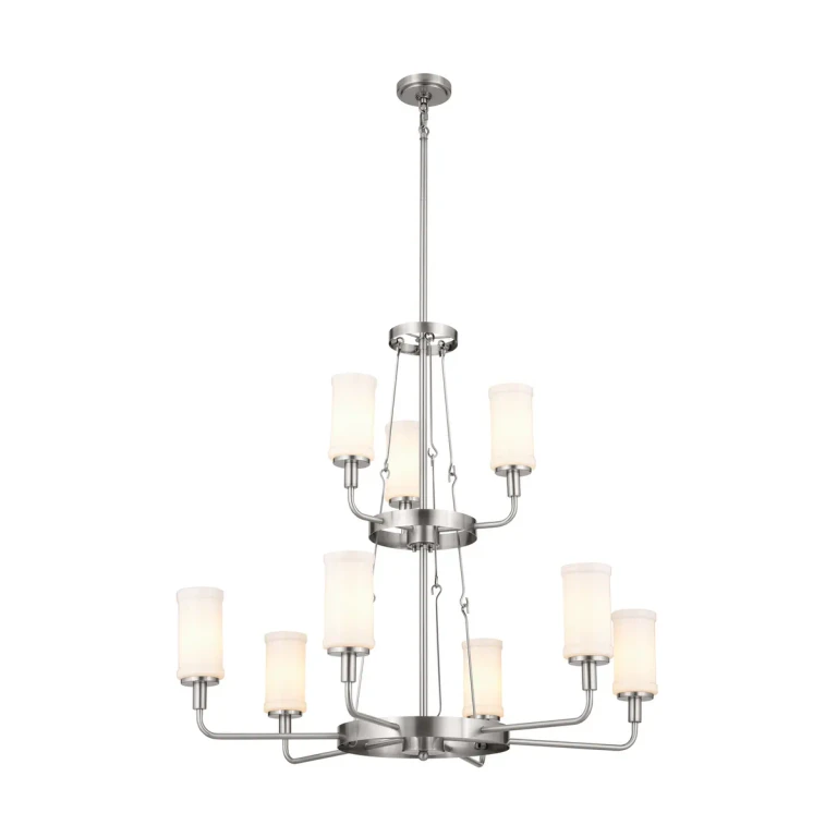 Vetivene 9-Light Transitional Chandelier in Classic Pewter