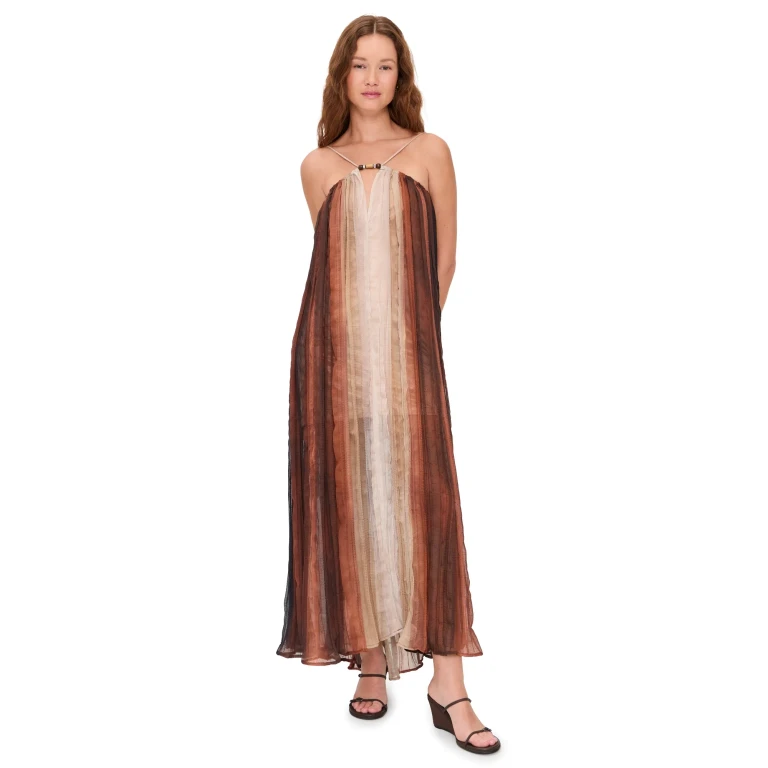 Sabina Musayev Nella Dress Brown Print XS