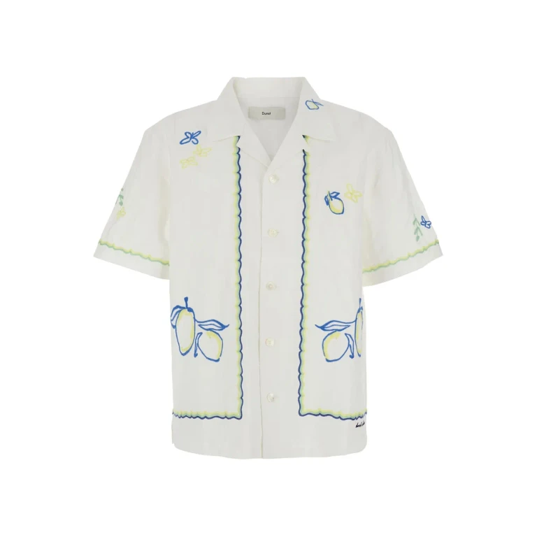 Dunst Unisex Hand-drawing Open Collared Shirt