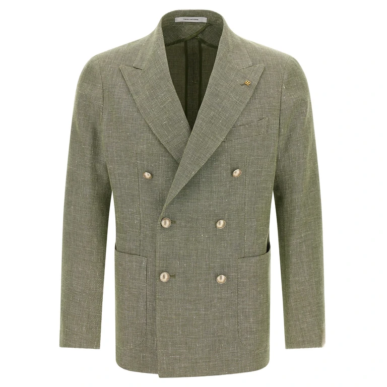 Tagliatore Montecarlo Blazer Green Linen - Men