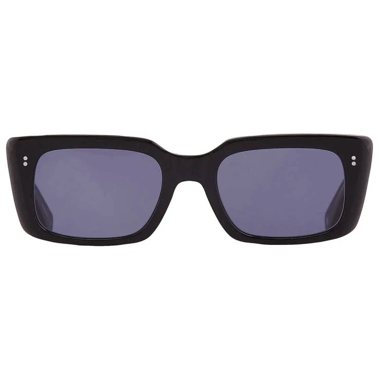 Garrett Leight GL 3030 SUN Semi-Flat Navy Rectangular Sunglasses 2126 BK/SFNVY 49