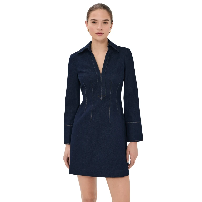 Veronica Beard Raymond Dress Midnight Wash 4