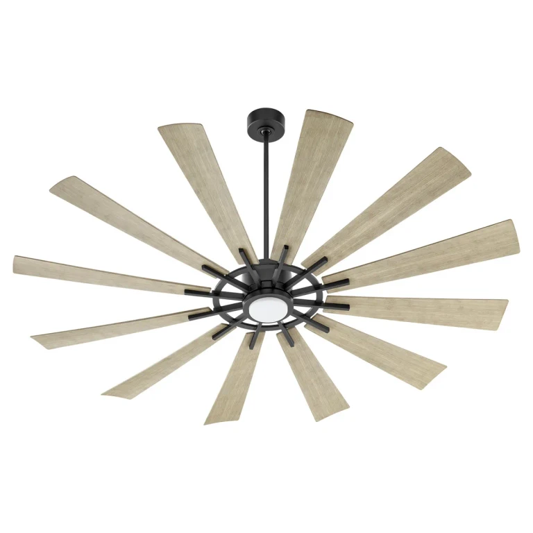 Matte Black 60"Patio Fan from the Cirque Collection