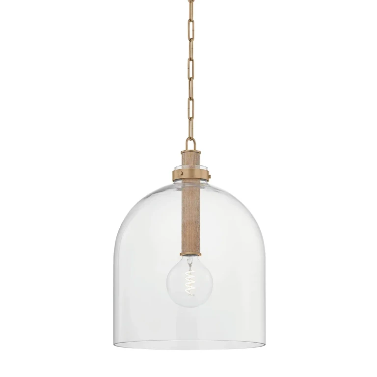 Patina Brass Pendant from the Kori Collection