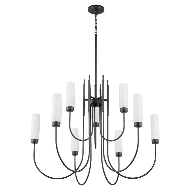 Matte Black Chandelier from the Jerome Collection