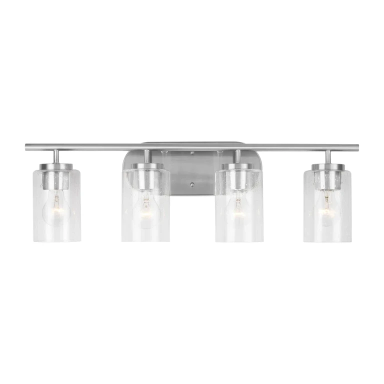 Oslo 4-Light Bathroom Vanity Light in Brushed Nickel