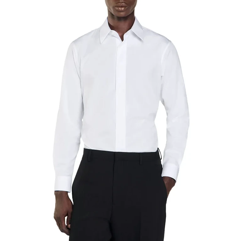 Sandro Chemise Regular Fit Long Sleeve Button Down Shirt