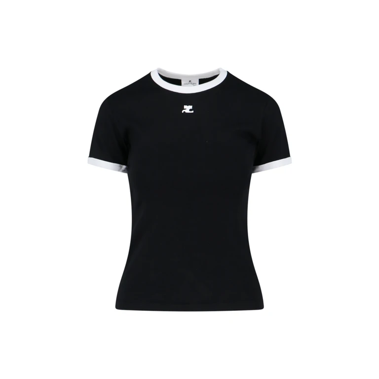 Courrèges T-Shirts And Polos Black Cotton - Women