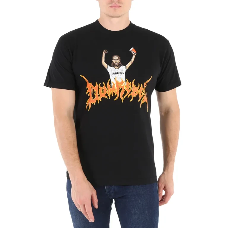 Domrebel Mens Party Box T-Shirt in Black