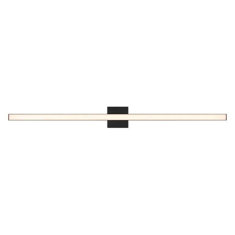 Flat Black LED Bathroom Vanity Light from the Trim Collection