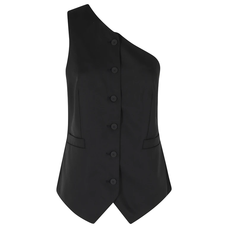 Federica Tosi Gilet Monospalla Canvas Black - Women