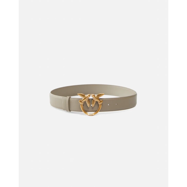 Pinko - Ceinture large Love Birds en cuir 4cm - XS