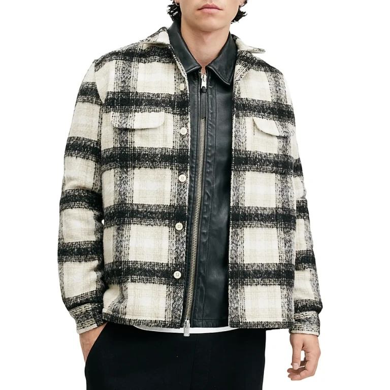 Allsaints Lapse Relaxed Fit Plaid Shirt Jacket