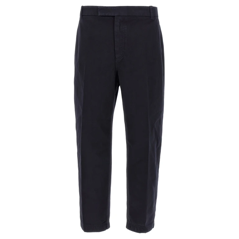 Thom Browne Blue Cotton Casual Pants - Men