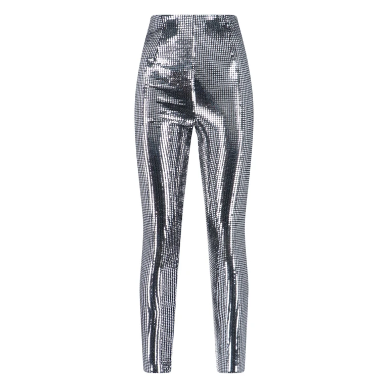 MM6 Maison Margiela Trousers Silver Polyamide - Women