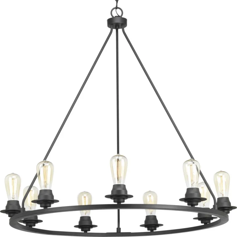 Graphite Nine Light Chandelier from the Debut Collection