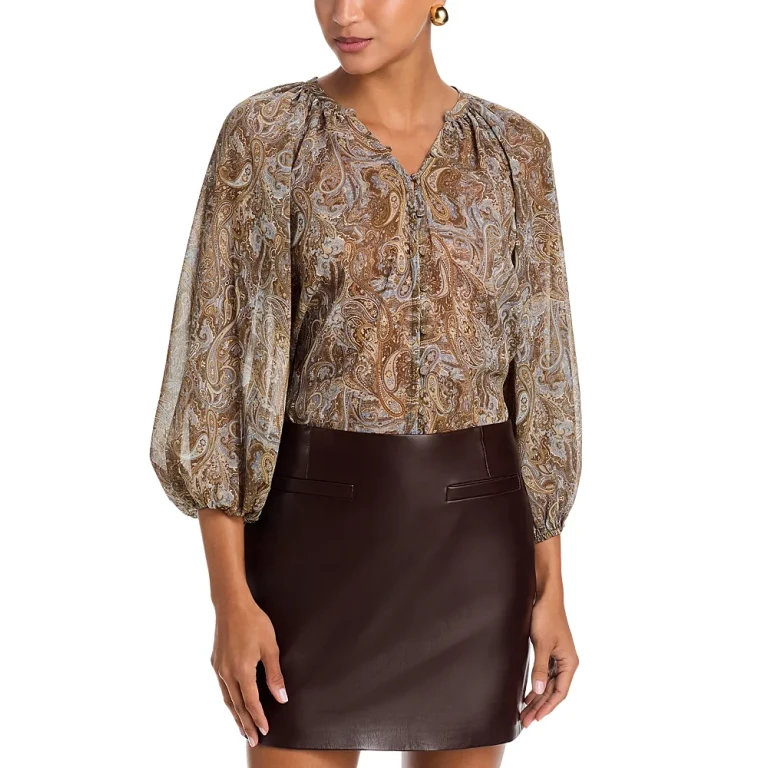 L'Agence Teagan Printed Dolman Sleeve Blouse