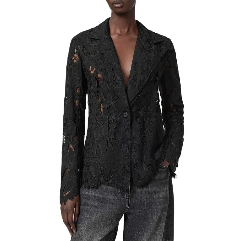 Allsaints Charli Embroidered Lace Blazer