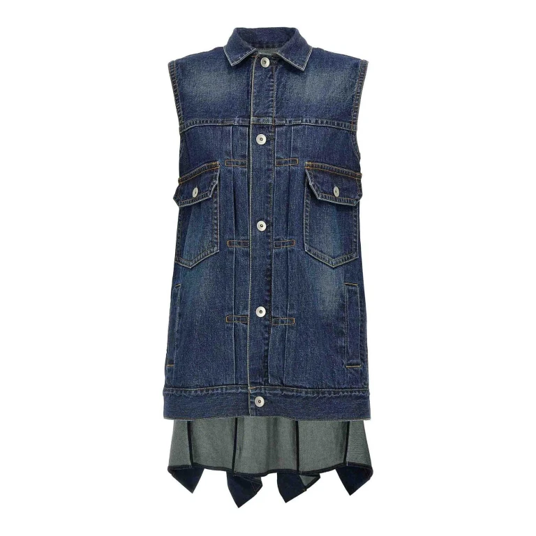 Vestido largo hasta la rodilla Sacai - Negro