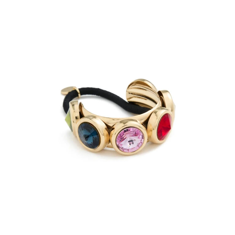 LELET NY Clare Crystal Pony Cuff Rainbow Multi One Size