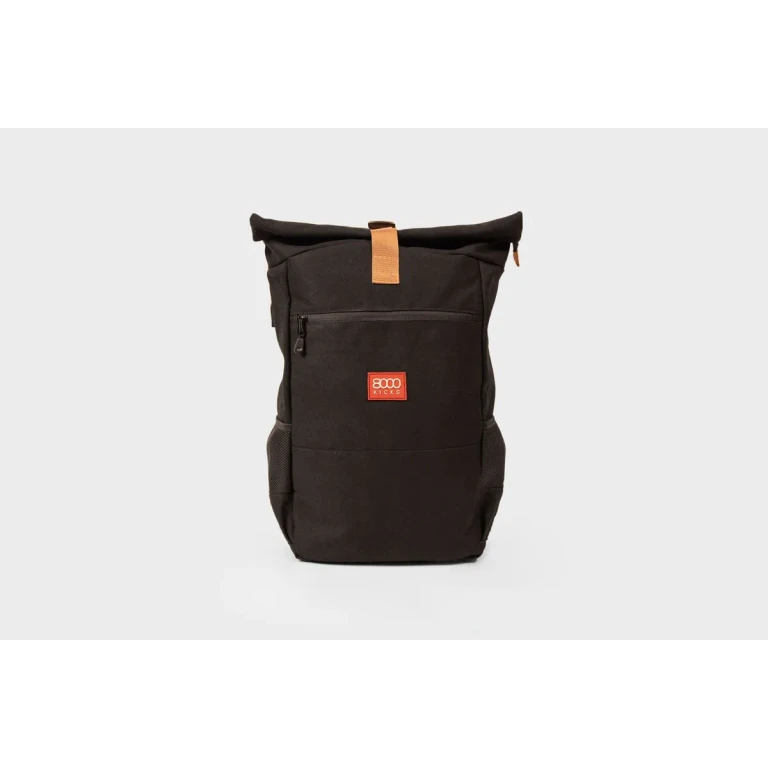 Everyday Hemp Rolltop Backpack in Black