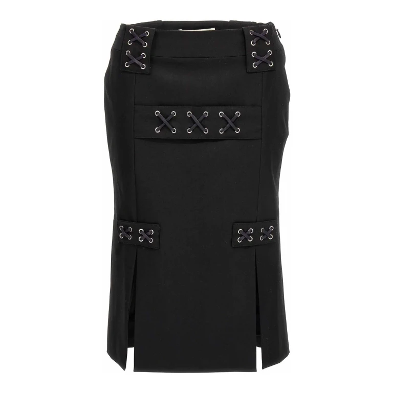 Alessandra Rich Jupe Midi - Noir