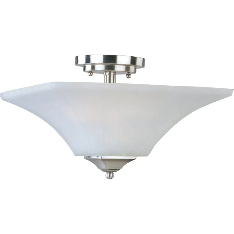 Aurora 2-Light Semi-Flush in Satin Nickel
