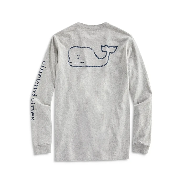 Vineyard Vines Long Sleeve Garment Dyed Vintage Whale Tee