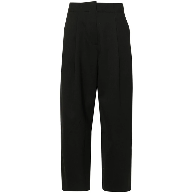 STUDIO NICHOLSON Trousers Black Polyester Viscose Elastane - Women