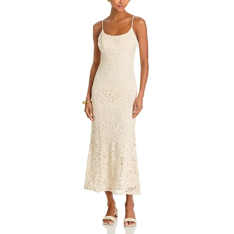 Bardot Adoni Crochet Midi Dress