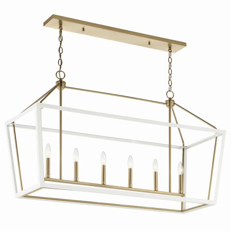 Champagne Bronze Linear Chandelier from the Delvin Collection