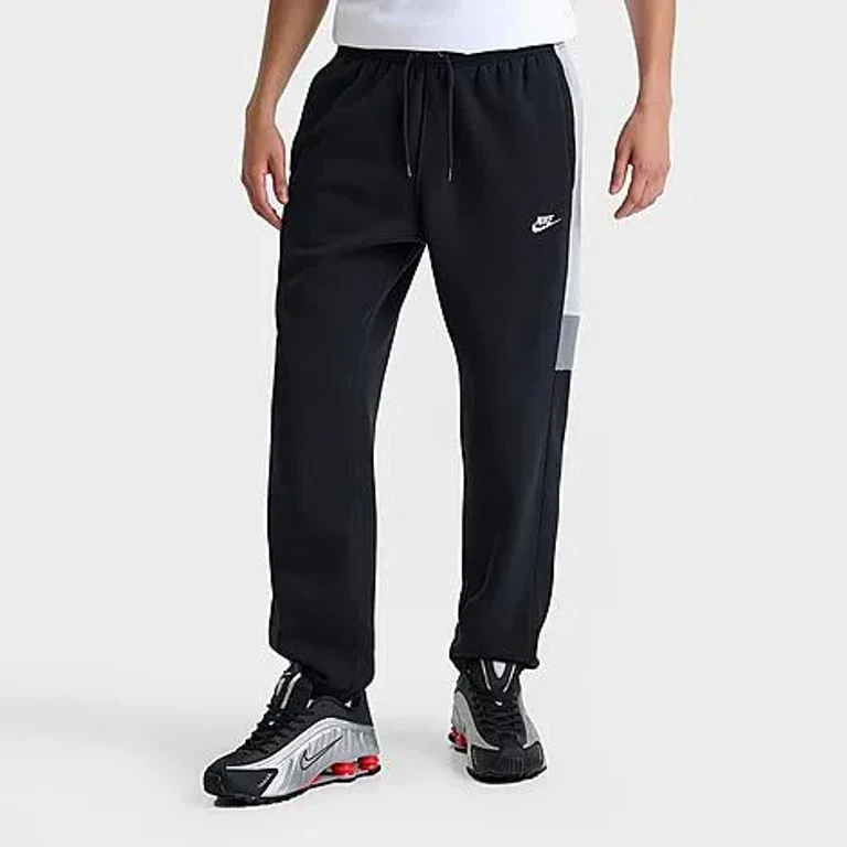 Men's Club Fleece Tracksuit Jogger Pants in Black/Grey Size: XS